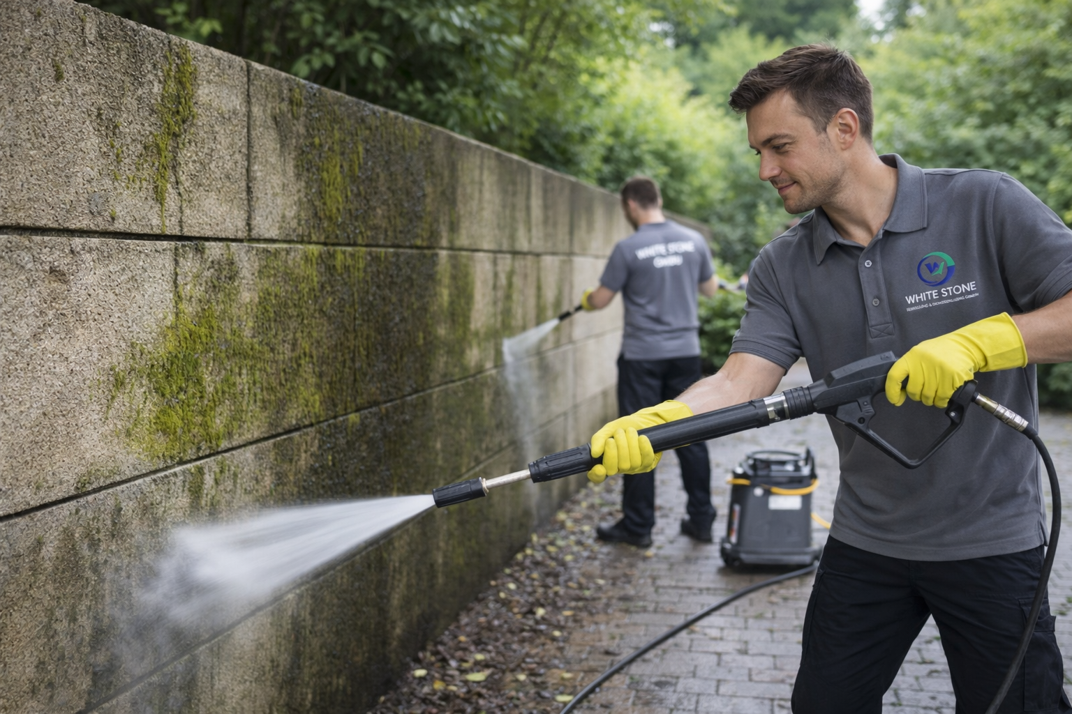 Effective removal of moss, algae, soot and industrial deposits