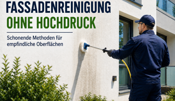Fassadenreinigung ohne Hochdruck – Schonende Methoden für empfindliche Oberflächen